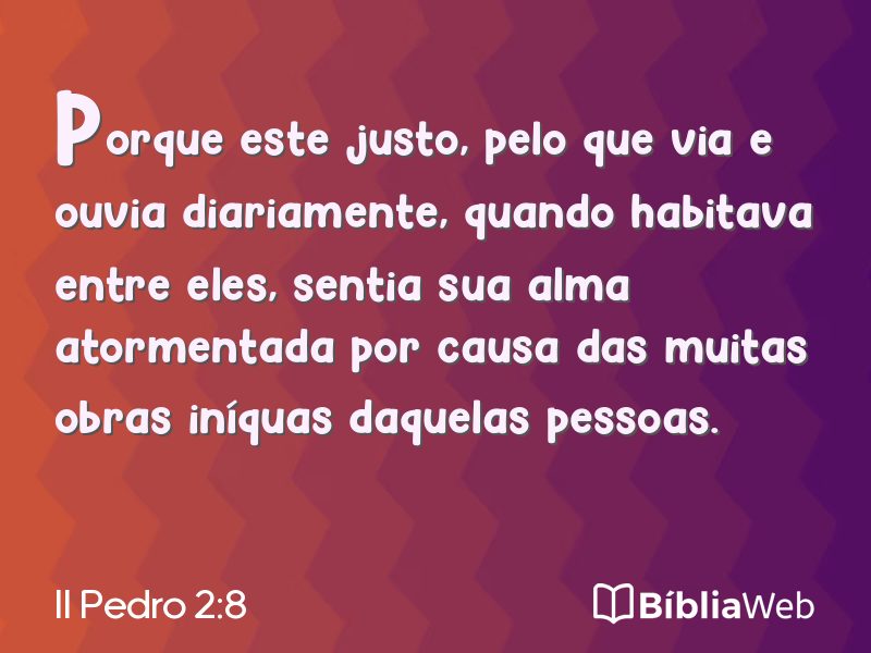 II Pedro 2:8 em imagem para compartilhar