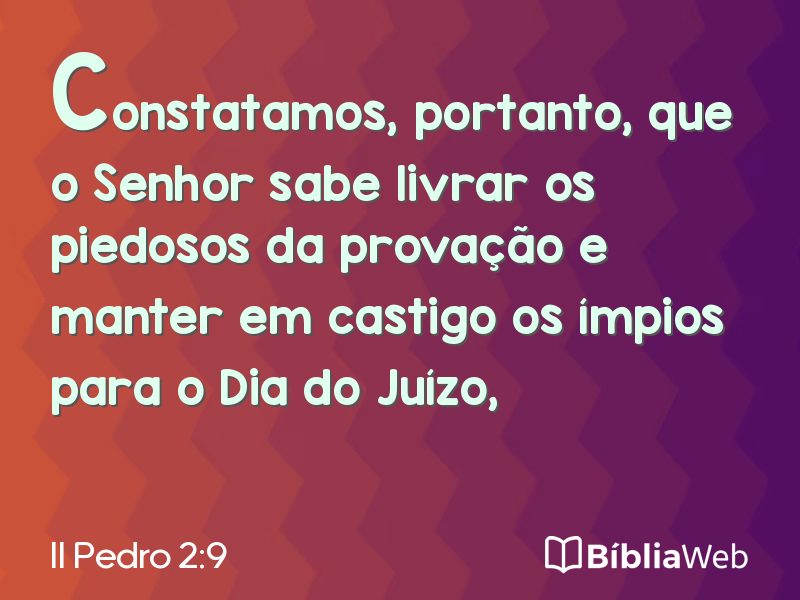 II Pedro 2:9 em imagem para compartilhar