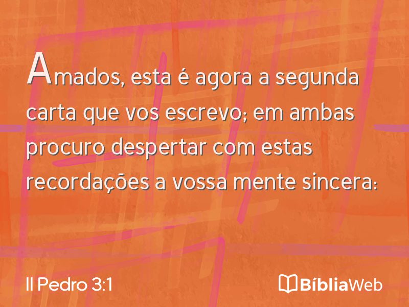 II Pedro 3:1 em imagem para compartilhar