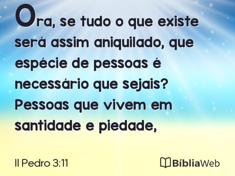 II Pedro 3:11 em imagem para compartilhar