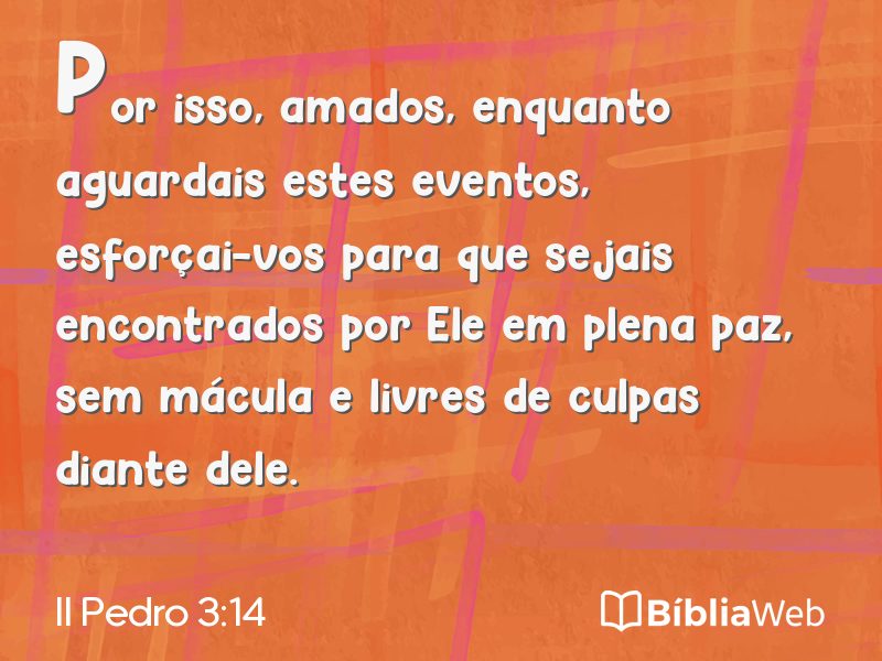 II Pedro 3:14 em imagem para compartilhar