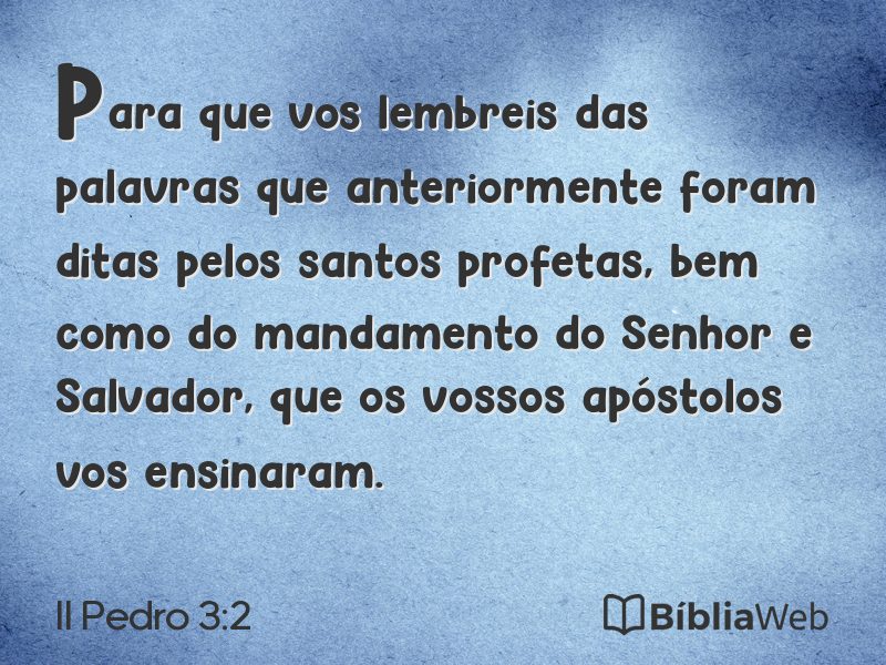 II Pedro 3:2 em imagem para compartilhar