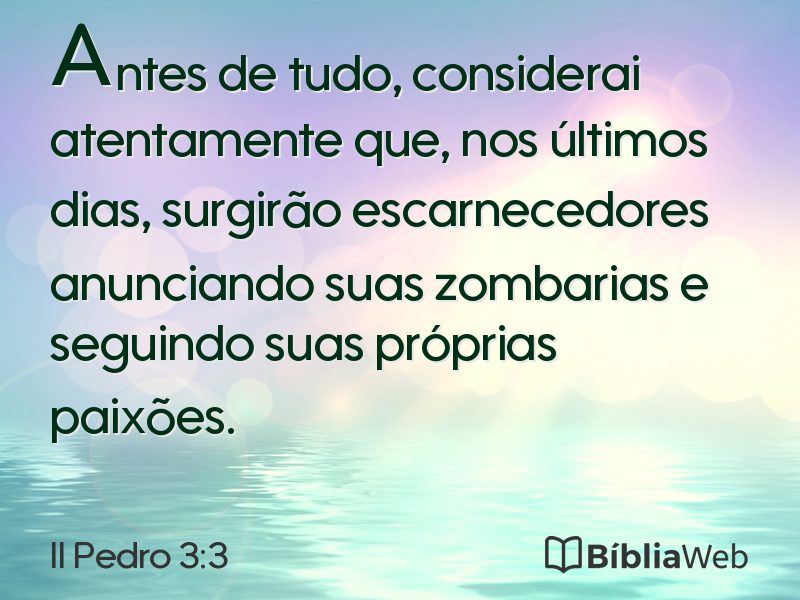 II Pedro 3:3 em imagem para compartilhar