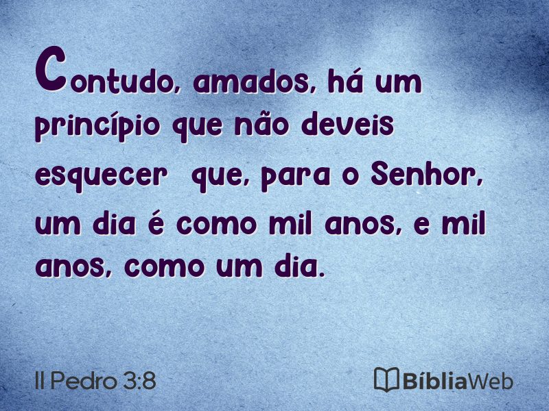 II Pedro 3:8 em imagem para compartilhar