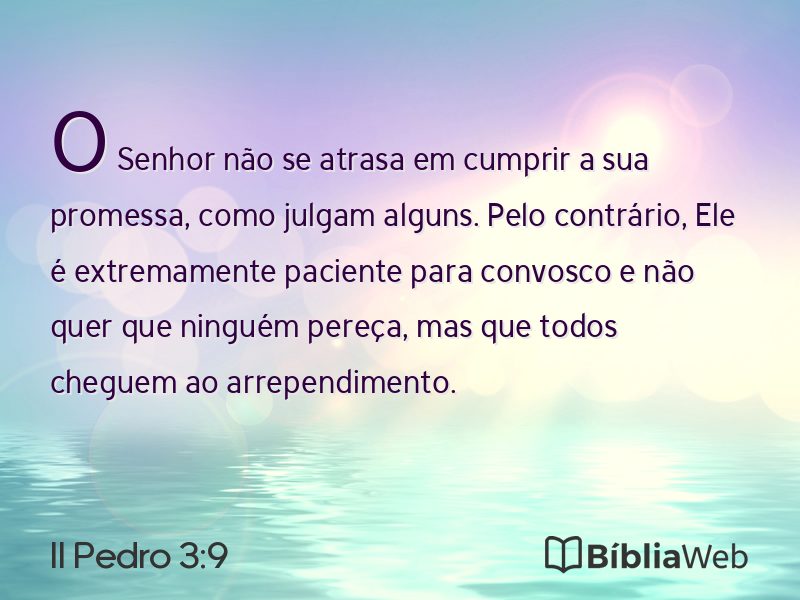 II Pedro 3:9 em imagem para compartilhar