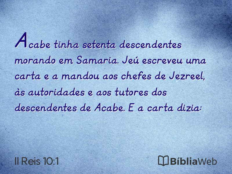 II Reis 10:1 em imagem para compartilhar