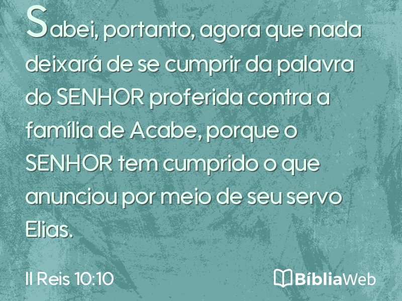 II Reis 10:10 em imagem para compartilhar
