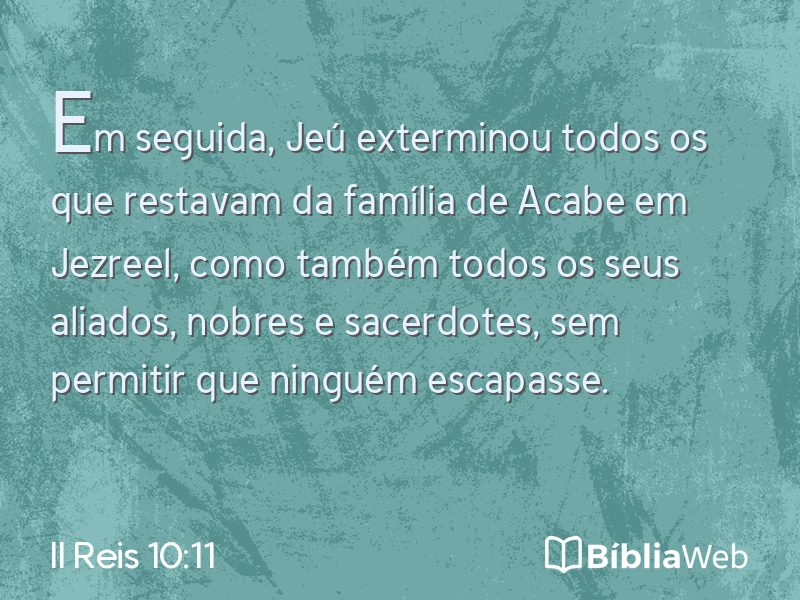 II Reis 10:11 em imagem para compartilhar