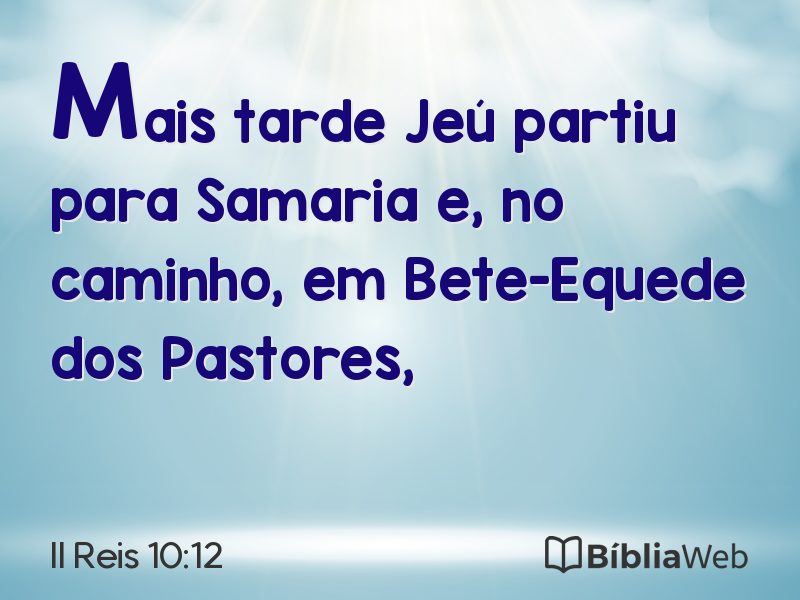 II Reis 10:12 em imagem para compartilhar