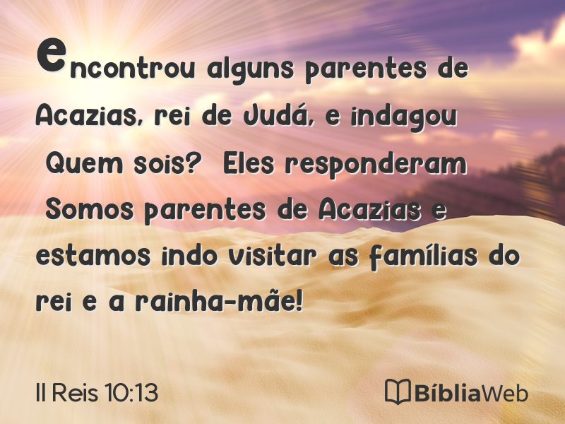 II Reis 10:13 em imagem para compartilhar