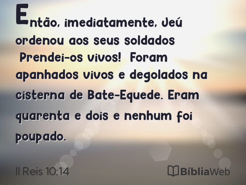 II Reis 10:14 em imagem para compartilhar