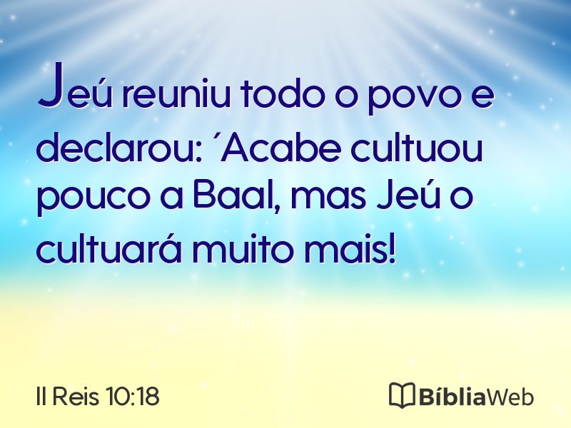 II Reis 10:18 em imagem para compartilhar