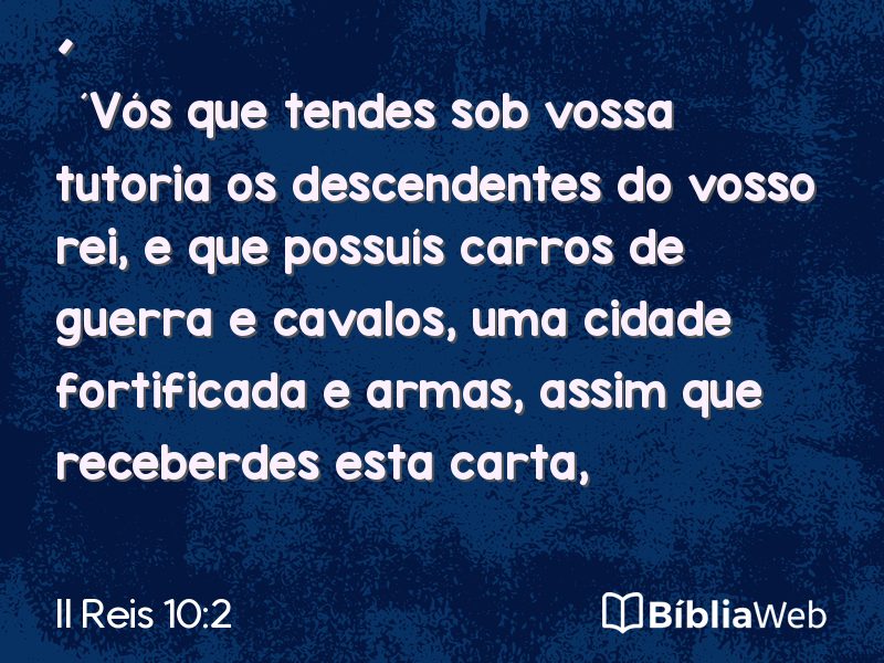 II Reis 10:2 em imagem para compartilhar