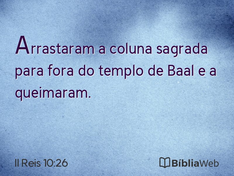 II Reis 10:26 em imagem para compartilhar