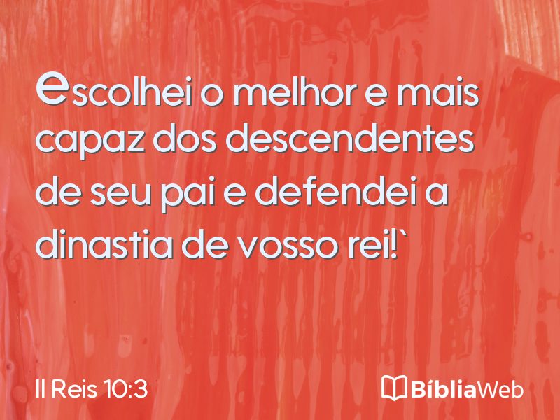II Reis 10:3 em imagem para compartilhar