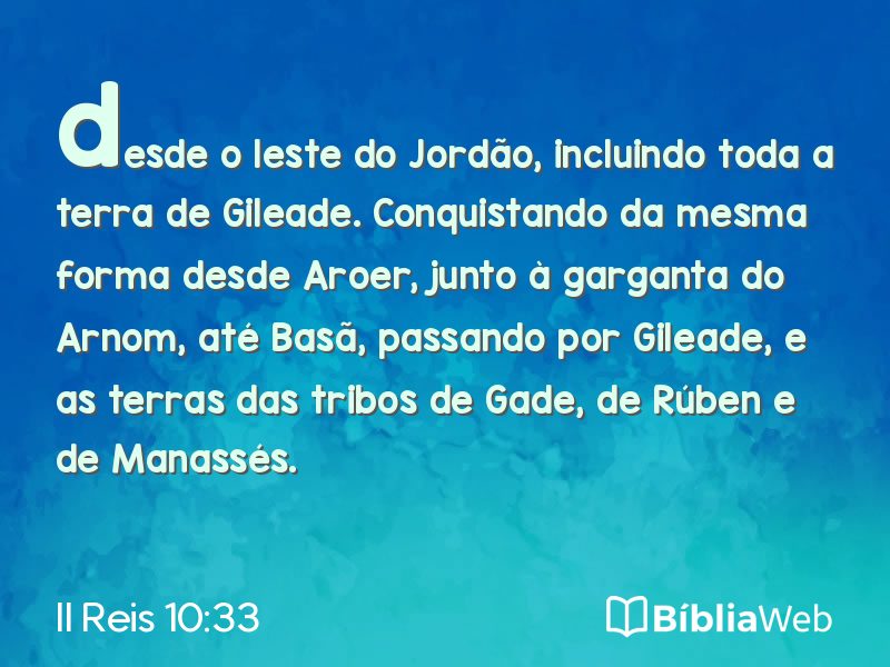 II Reis 10:33 em imagem para compartilhar