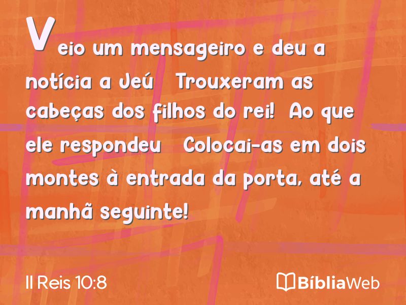 II Reis 10:8 em imagem para compartilhar