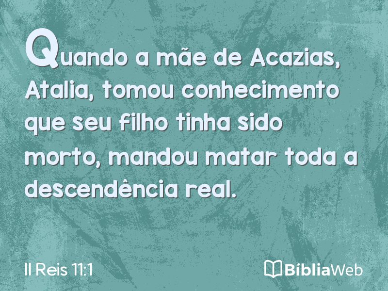 II Reis 11:1 em imagem para compartilhar