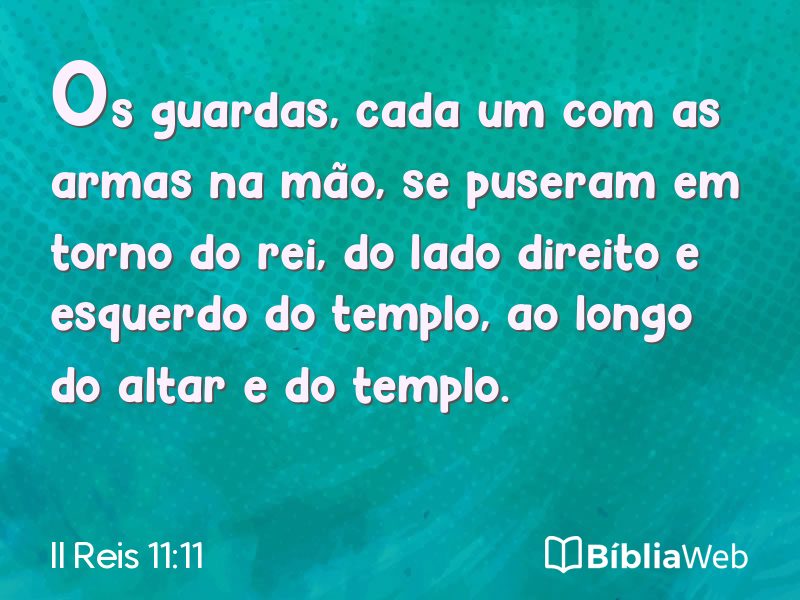 II Reis 11:11 em imagem para compartilhar