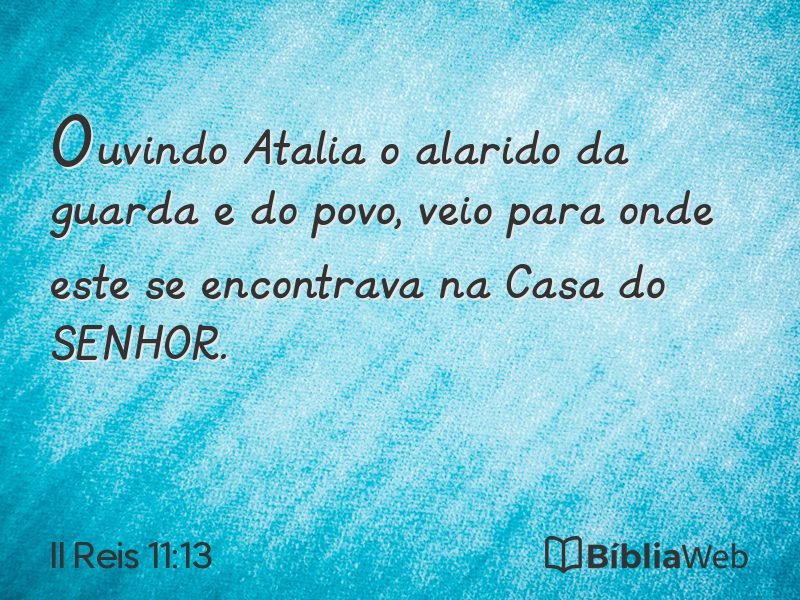 II Reis 11:13 em imagem para compartilhar