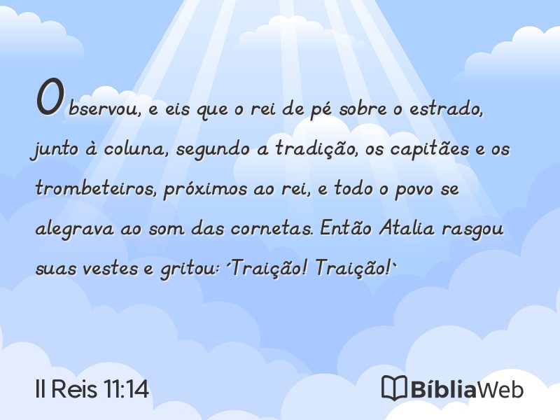 II Reis 11:14 em imagem para compartilhar