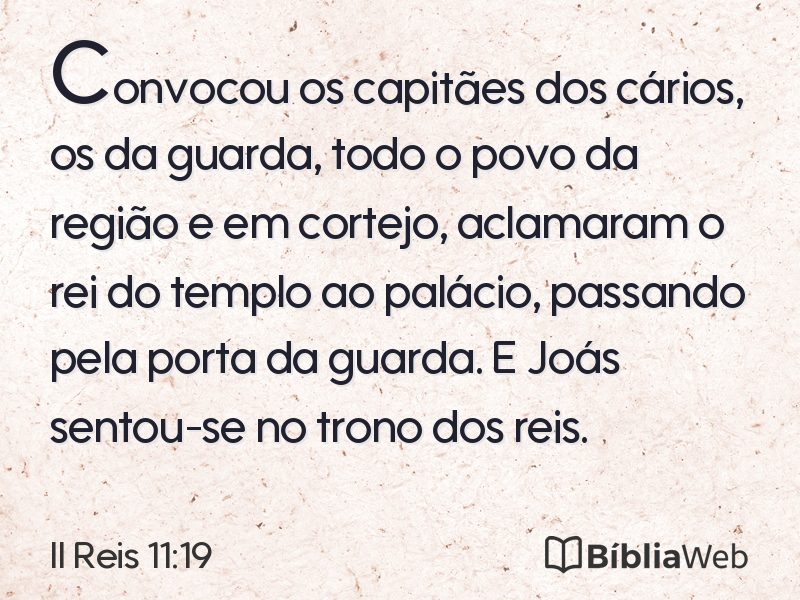 II Reis 11:19 em imagem para compartilhar