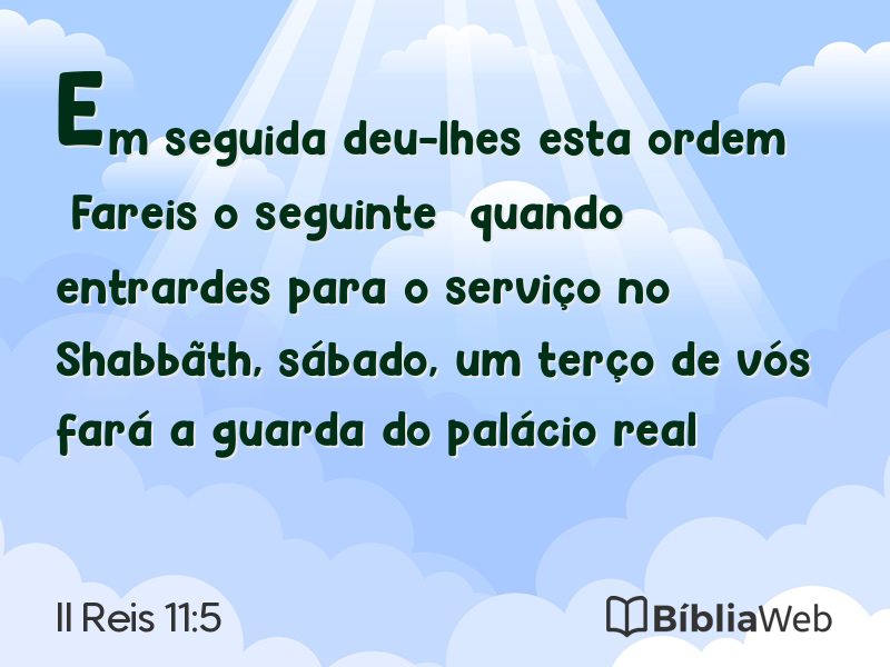 II Reis 11:5 em imagem para compartilhar