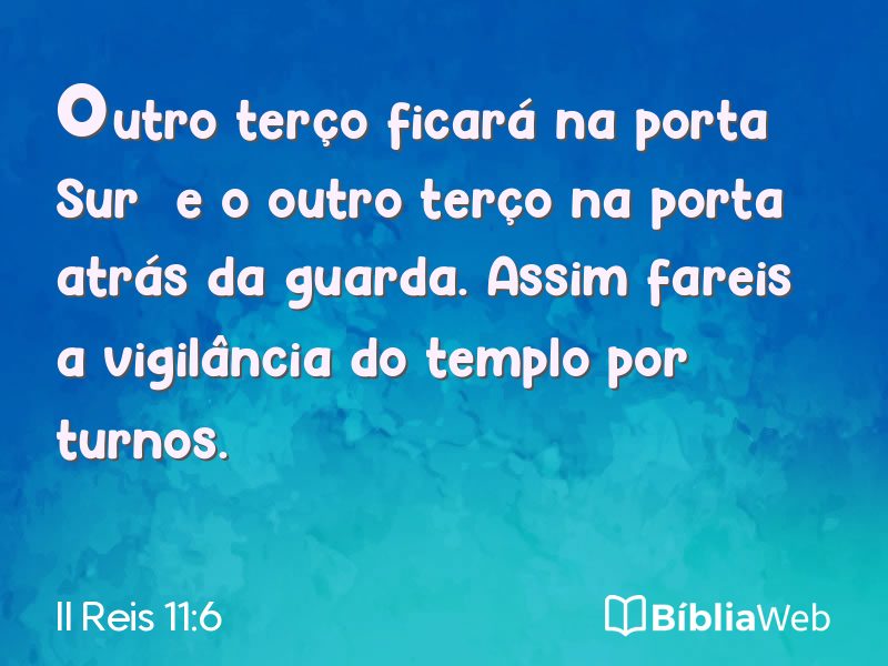 II Reis 11:6 em imagem para compartilhar