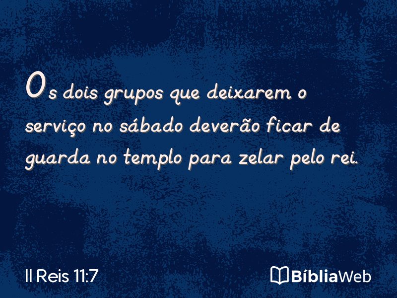II Reis 11:7 em imagem para compartilhar