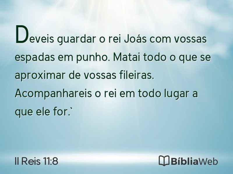 II Reis 11:8 em imagem para compartilhar
