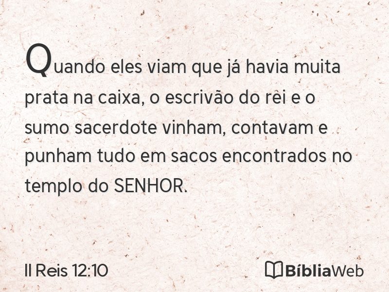 II Reis 12:10 em imagem para compartilhar
