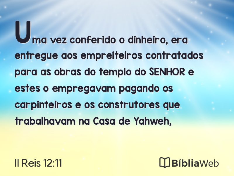 II Reis 12:11 em imagem para compartilhar