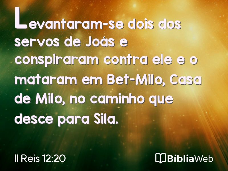 II Reis 12:20 em imagem para compartilhar