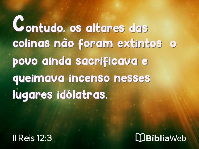 II Reis 12:3 em imagem para compartilhar
