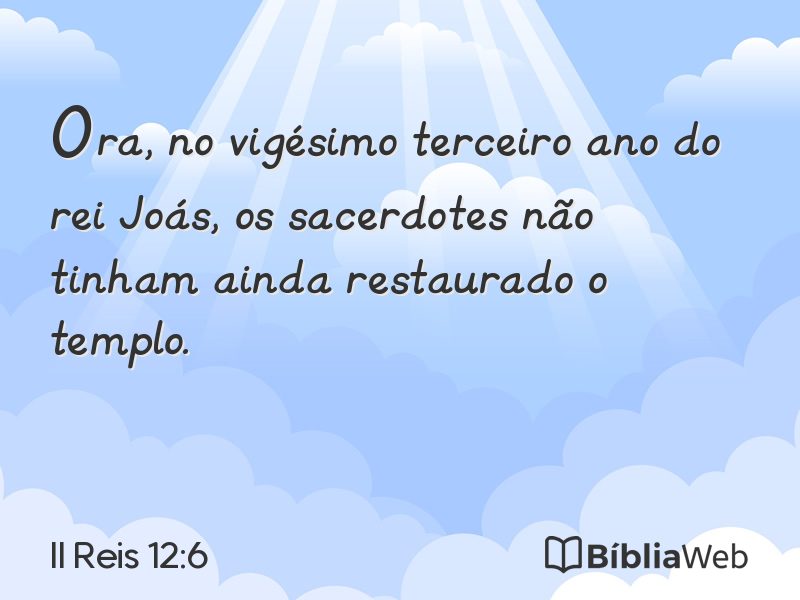 II Reis 12:6 em imagem para compartilhar