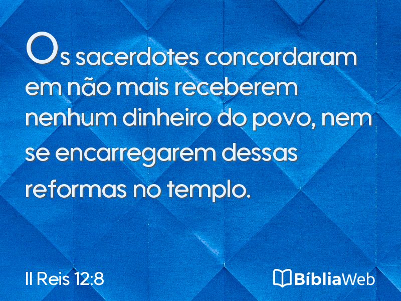 II Reis 12:8 em imagem para compartilhar