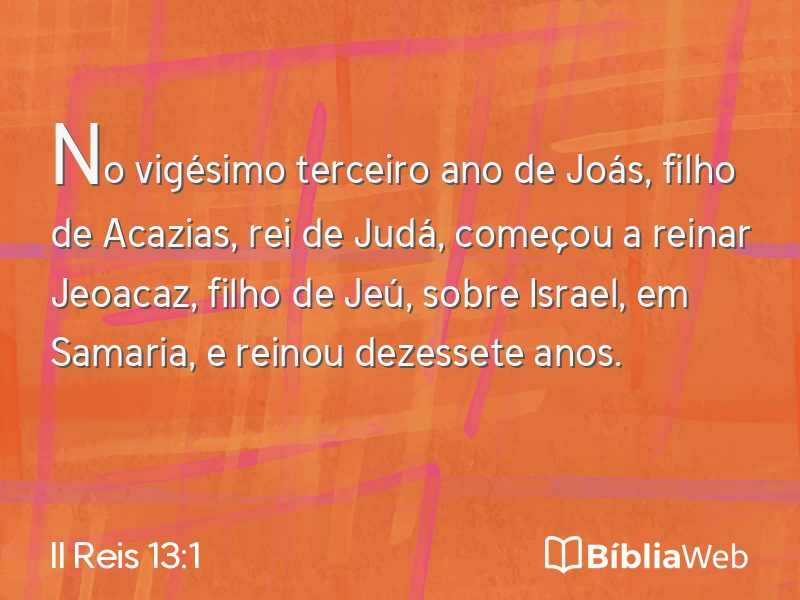 II Reis 13:1 em imagem para compartilhar