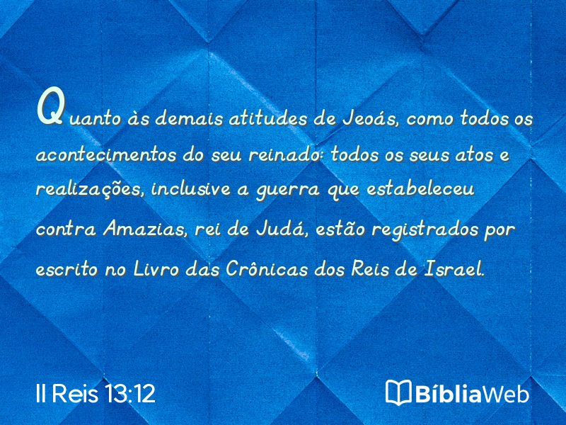 II Reis 13:12 em imagem para compartilhar