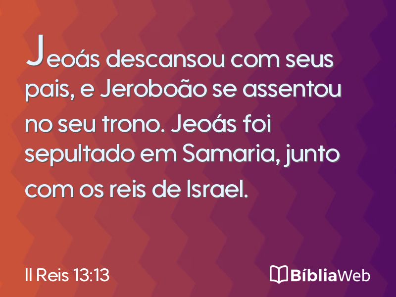II Reis 13:13 em imagem para compartilhar
