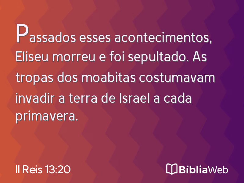II Reis 13:20 em imagem para compartilhar