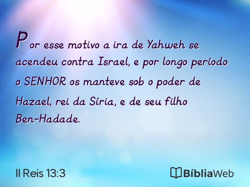II Reis 13:3 em imagem para compartilhar