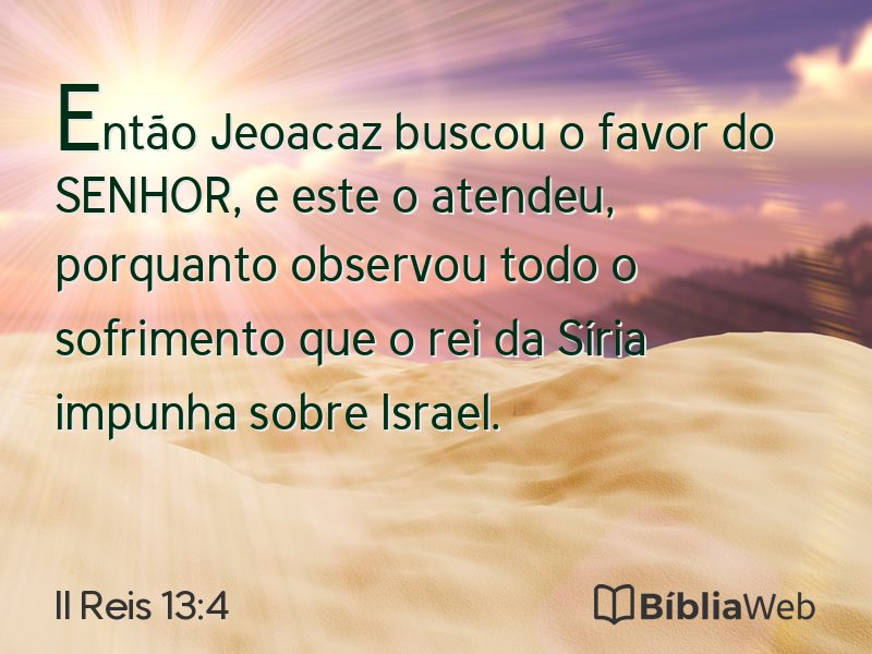 II Reis 13:4 em imagem para compartilhar