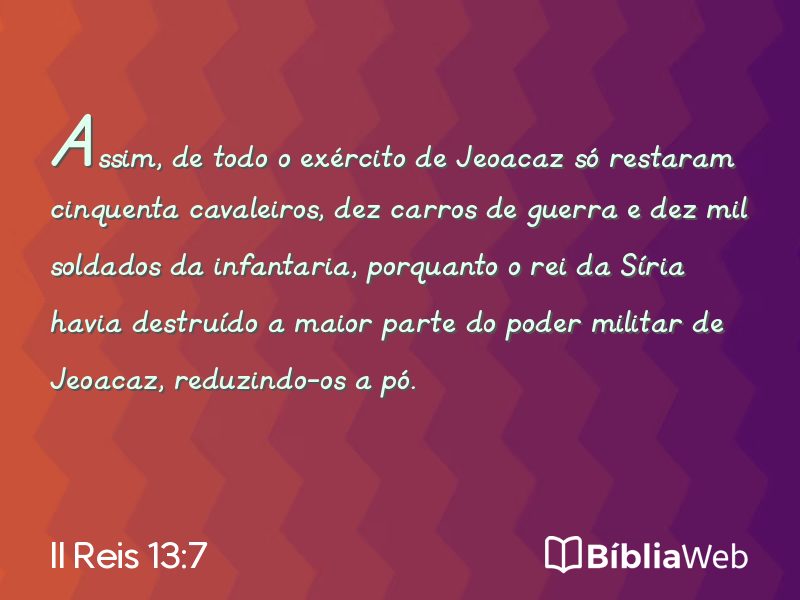 II Reis 13:7 em imagem para compartilhar