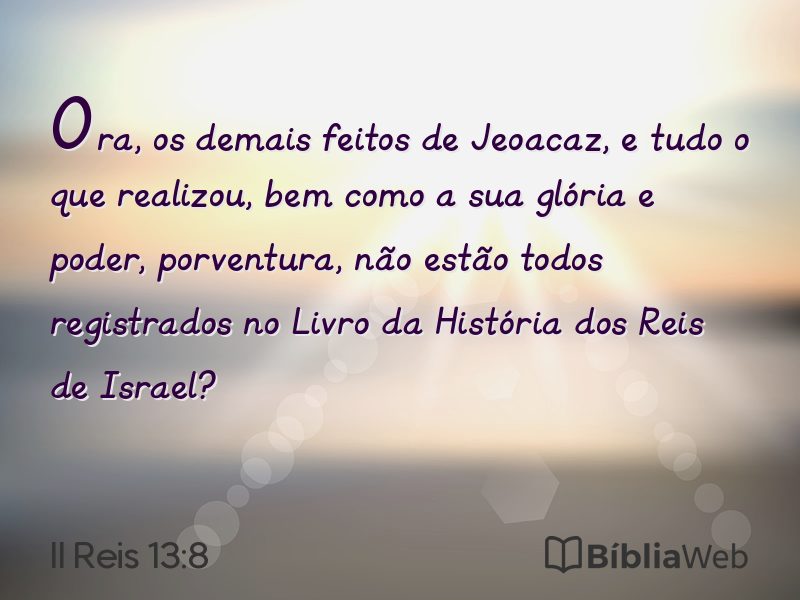 II Reis 13:8 em imagem para compartilhar