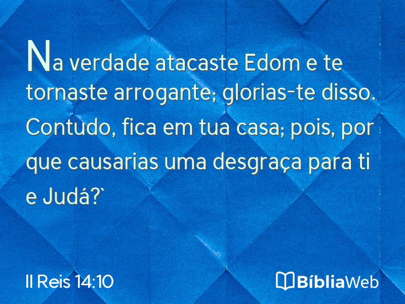 II Reis 14:10 em imagem para compartilhar