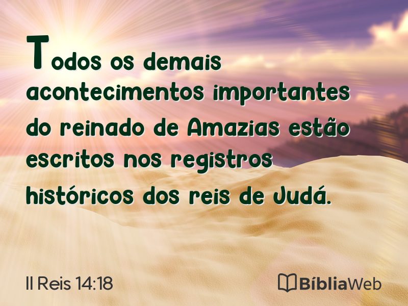II Reis 14:18 em imagem para compartilhar