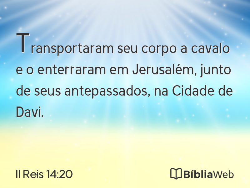 II Reis 14:20 em imagem para compartilhar