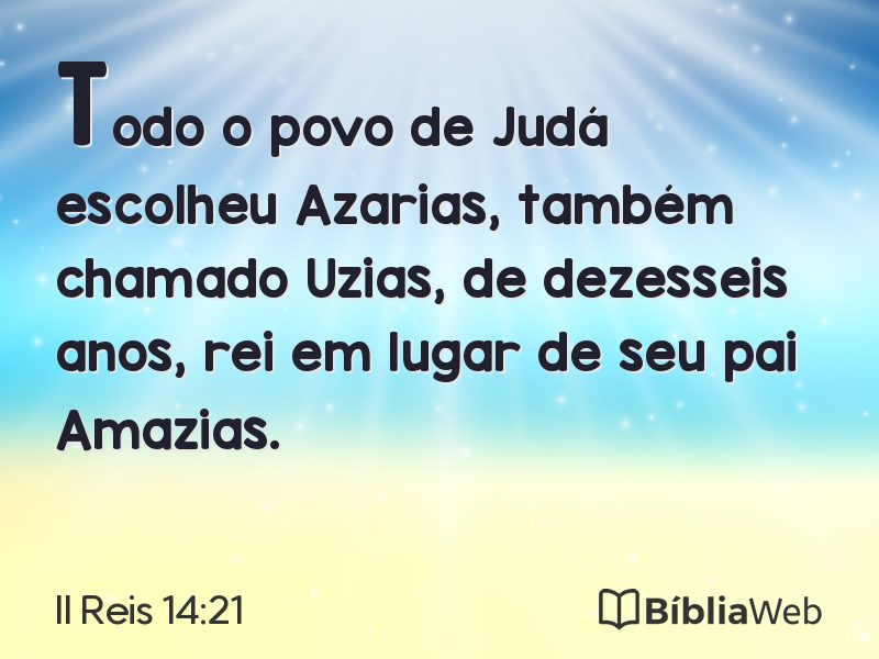 II Reis 14:21 em imagem para compartilhar