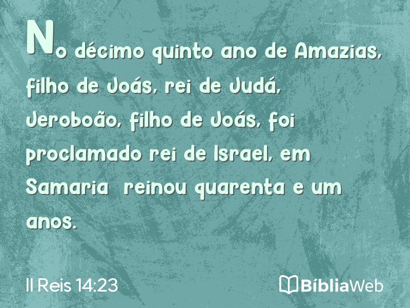 II Reis 14:23 em imagem para compartilhar