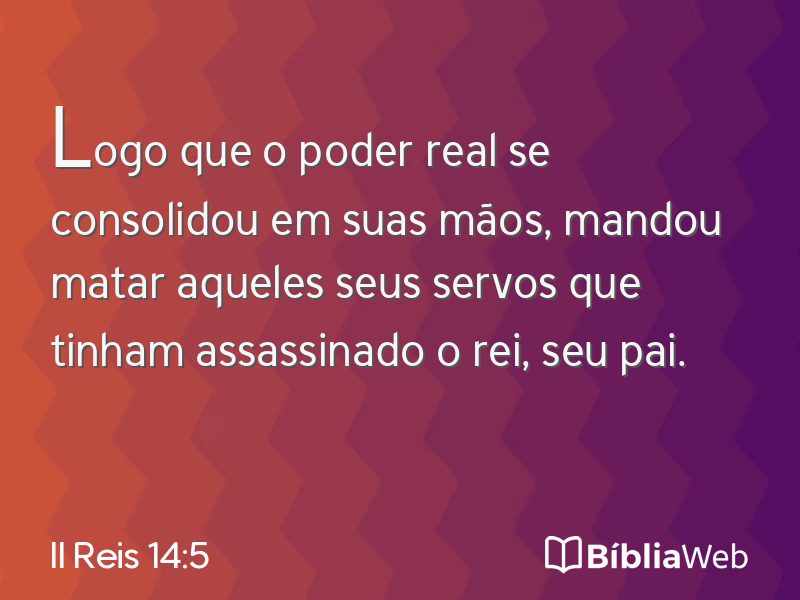 II Reis 14:5 em imagem para compartilhar